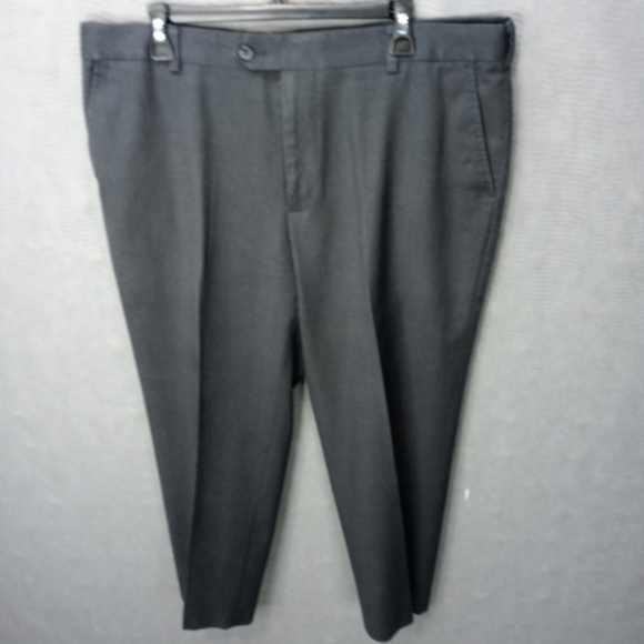 George men's gray dress pants. Flat front no cuff. - Picture 1 of 12